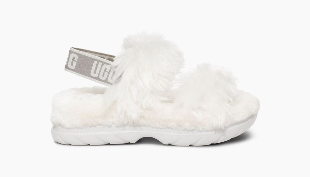 Ugg Slipper Womens - Ugg Fluff Sugar White - 390VIEYSK